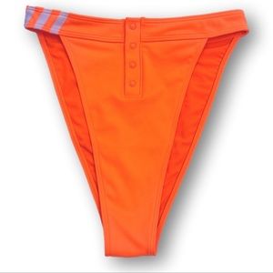 NWT Adidas x Ivy Park Beyonce High Cut Sorang Orange Snap Bikini Bottom